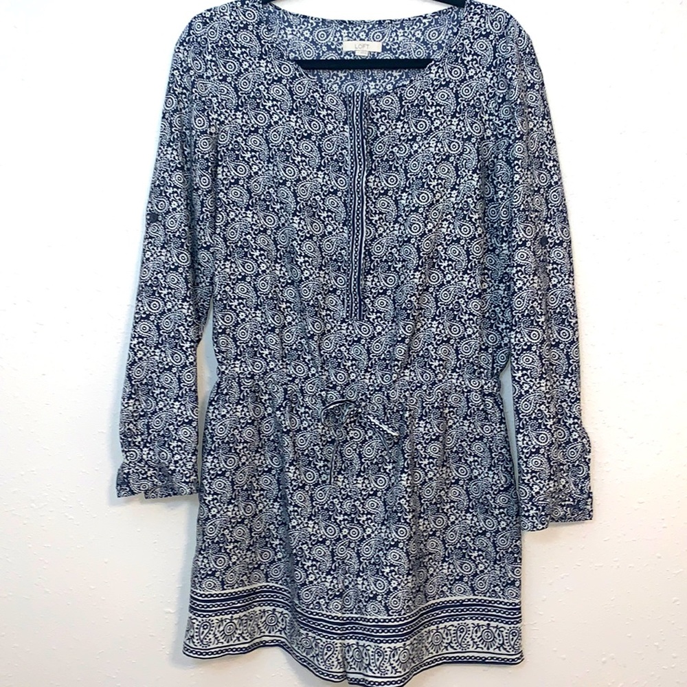 Ann Taylor Loft Long Sleeve Romper with Pockets